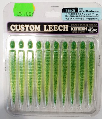KEITECH CUSTOM LEECH 3" (ok. 7,5cm) #424C LIME CHARTREUSE - opak.10szt