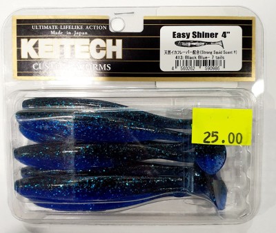 KEITECH EASY SHINER 4" (10cm) #413 Black Blue opak. -7szt 