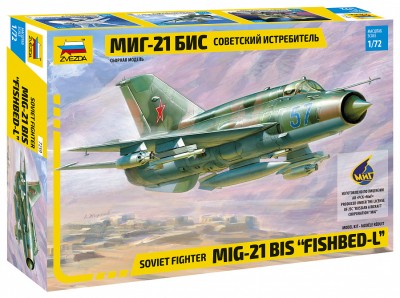 Zvezda 7259 1:72 Soviet Fighter MiG-21bis Fishbed-l