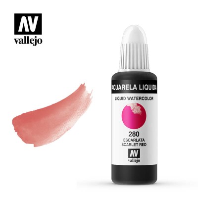 VALLEJO WATERCOLOR 33280 SCARLET RED