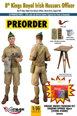 MIRAGE 160002 1:16 8th King's Royal Irish Hussars Officer *PREORDER*