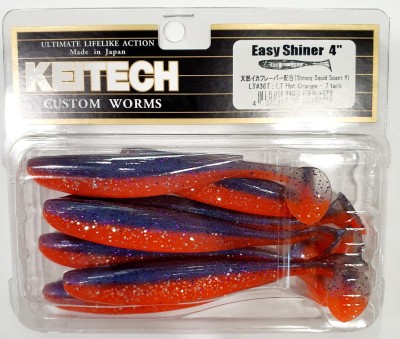 KEITECH EASY SHINER 4" (10cm) LT#36 Hot Orange (opak.- 7szt.)