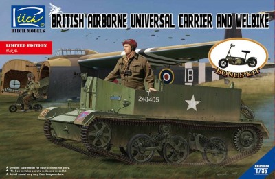 RIICH 35034 1:35 British Airborne Universal Carrier and Welbike 