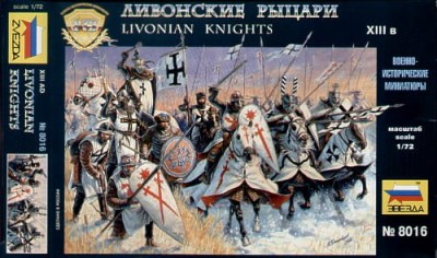ZVEZDA 8016 1:72 Livonian knights XIII-XIV AD