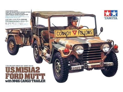 TAMIYA 35130 1:35 M151A2 w/Cargo trailer