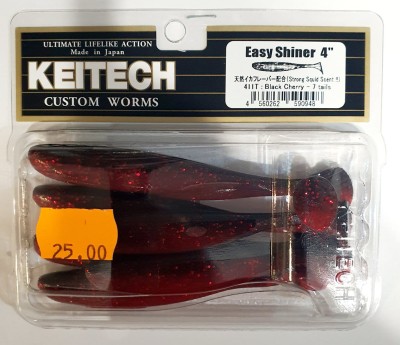 KEITECH EASY SHINER 4" (10cm) #411 Black Cherry opak.- 7szt.