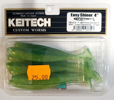 KEITECH EASY SHINER 4" (10cm) #424 Lime Chartreuse opak.- 7szt.