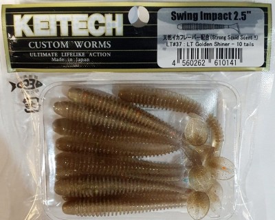 KEITECH SWING IMPACT 2,5" (6,35cm) LT#37 Golden Shiner - op. 10szt