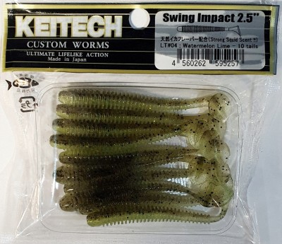 KEITECH SWING IMPACT 2,5" (6,35cm) LT#04 Watermelon Lime - op. 10szt