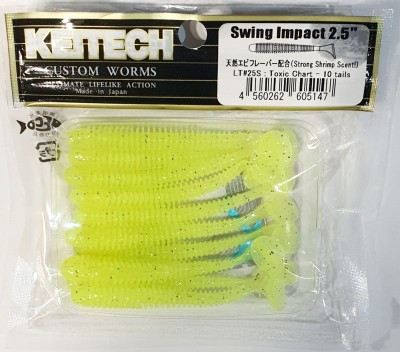 KEITECH SWING IMPACT 2,5" (6,35cm) LT#25 Toxic Chart - op. 10szt