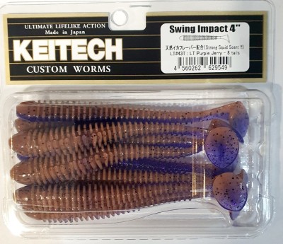 KEITECH SWING IMPACT 4" (10cm) LT#43 Purple Jerry opak.- 8szt.