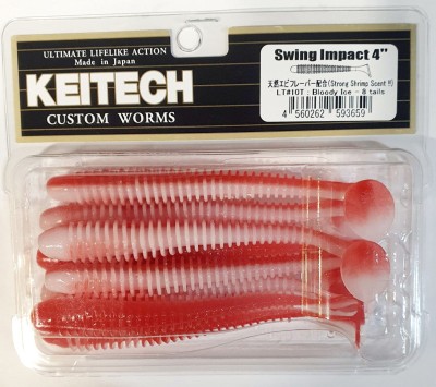 KEITECH SWING IMPACT 4" (10cm) LT#10 Bloody Ice opak.- 8szt.