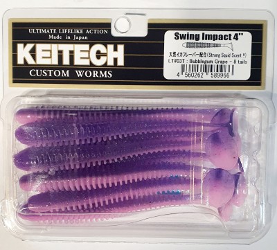 KEITECH SWING IMPACT 4" (10cm) LT#03 Bubblegum Grape opak.- 8szt.