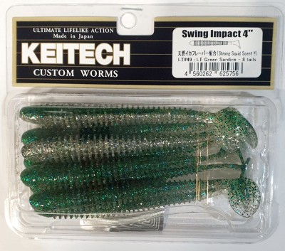 KEITECH SWING IMPACT 4" (10cm) LT#49 Green Sardine opak.- 8szt.