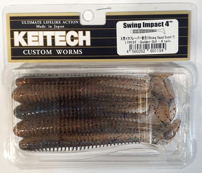 KEITECH SWING IMPACT 4" (10cm) LT#15 Golden Gill opak.- 8szt.