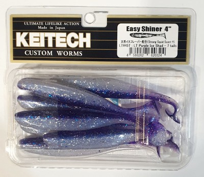 KEITECH EASY SHINER 4" (10cm) LT#45 Purple Ice Shad - opak.7szt