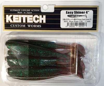 KEITECH EASY SHINER 4" (10cm) #302 Plum Green FLK - opak.7szt