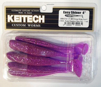 KEITECH EASY SHINER 4" (10cm) LT#33 Purple Chameleon/Silver FLK - opak.7szt