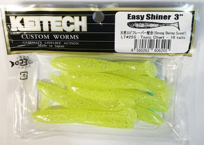 KEITECH EASY SHINER 3" (7,5cm) LT#25 Toxic Chart opak.- 10szt