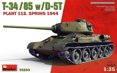 MINIART 35293 1:35 T-34/85 w/D-5T PLANT 112. SPRING 1944