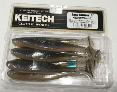 KEITECH EASY SHINER 4" (10cm) #462 Electric Smoke Craw opak.- 7szt.