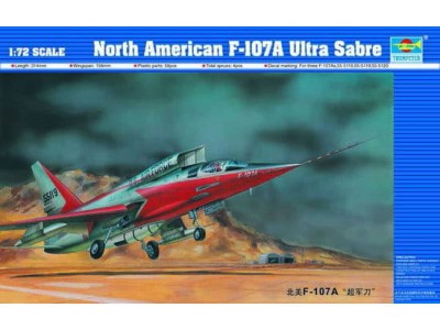TRUMPETER 01605 1:72 NORTH AMERICAN F-107A ULTRE SABRE