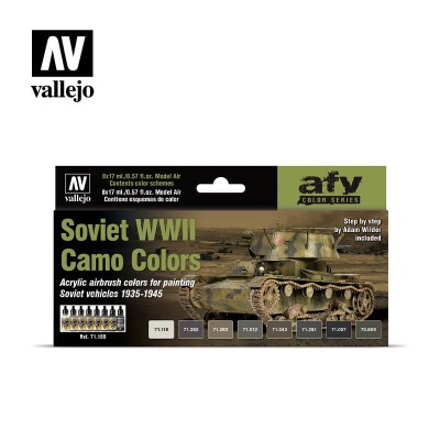 VALLEJO 71188 Soviet WWII Camo Colors [PAINT SET]