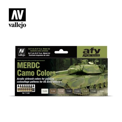 VALLEJO 71202 MERDC CAMO COLORS [PAINT SET]