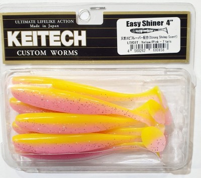 KEITECH EASY SHINER 4" (10cm) LT#31 Yellow/Pink - opak.7szt 