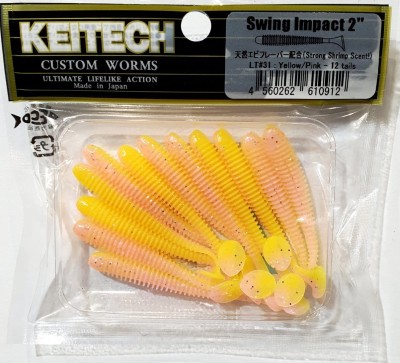 KEITECH SWING IMPACT 2" (5,4cm) LT#31 Yellow/Pink opak.- 12szt