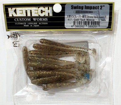 KEITECH SWING IMPACT 2" (5,4cm) #417 Gold Flash Minnow opak.- 12szt