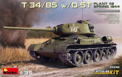 MINIART 35290 1:35 T-34/85 w/D-5T Plant 112. Spring 1944. Interior Kit