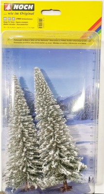 NOCH 21965 ZESTAW DRZEWEK Śnieżne jodły (16cm + 18cm)