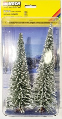 NOCH 21966 ZESTAW DRZEWEK Śnieżne jodły (18cm + 20cm)