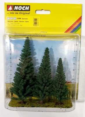 NOCH 21998 ZESTAW DRZEWEK CYPRYSY (10cm + 11cm + 13cm)