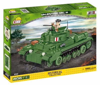 COBI 2521 czołg Valentine Mk.III (406 klocków + 1 figurka)