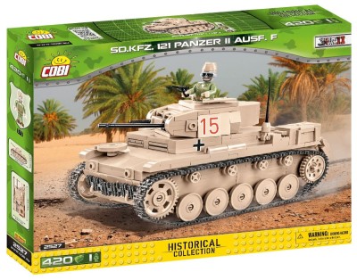 COBI 2527 czołg Sd.Kfz.121 Panzer II Ausf. F (420 klocków + 1 figurka)