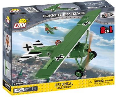 COBI 2976A samolot FOKKER E.V (D.VIII) (155 klocków  + 1 figurka)
