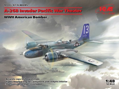 ICM 48285 1:48 A-26В Invader Pacific War Theater, WWII American Bomber