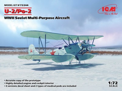ICM 72244 1:72 U-2/Po-2, WWII Soviet Multi-Purpose Aircraft