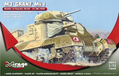 MIRAGE 728008 1:72 M3 GRANT Mk I  'Battle of GAZALA'  26.05 – 21.06.1942