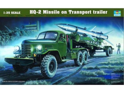 TRUMPETER 00205 1:35 HQ-2 Missile on Transport trailer 
