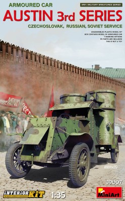 MINIART 39007 1:35 Austin Armoured Car 3rd Series: Czechoslovak, Russian, Soviet Service with Interior Kit