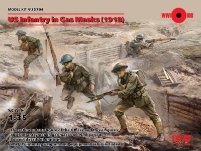 ICM 35704 1:35 US Infantry in Gas Masks