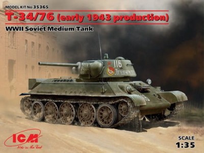 ICM 35365 1:35 T-34/76 (early 1943 production), WWII Soviet Medium Tank