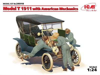 ICM 24010 1:24 Model T 1911 TORUING WITH AMERICAN MECHANICS