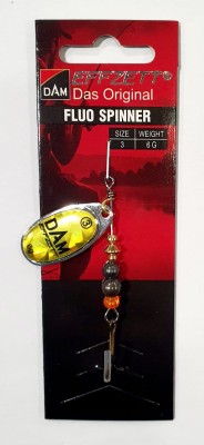 BŁYSTKA OBROTOWA DAM FLUO SPINNER 60678 #3 waga: 6g - GOLD PRISMA