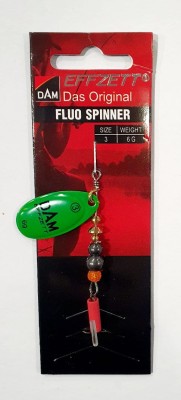 BŁYSTKA OBROTOWA DAM FLUO SPINNER 60675 #3 waga: 6g - GREEN 