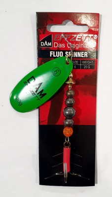 BŁYSTKA OBROTOWA DAM FLUO SPINNER 60699 #6 waga: 20g - GREEN 