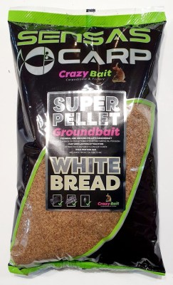 ZANĘTA SENSAS SUPER PELLET WHITE BREAD GROUNDBAIT 1kg [43838]